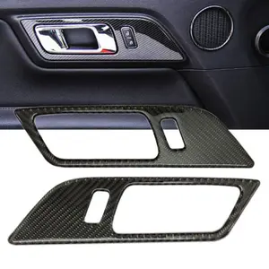 Car Carbon Fiber Steering Wheel Panel Cover Trim Decoration Frame Sticker  For Ford Bronco Sport 2021 2022
