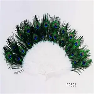 The beauty hot sale Peacock feather fan