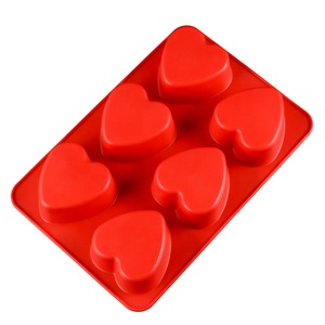 แม่พิมพ์ซิลิโคนสำหรับอบเค้กช็อคโกแลตปลอดภัยสำหรับไมโครเวฟอาหาร6ช่องปลอดภัย - Product Image 1