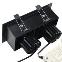 Lampu Downlight Persegi Ganda Tersembunyi 24W untuk Proyek Komersial