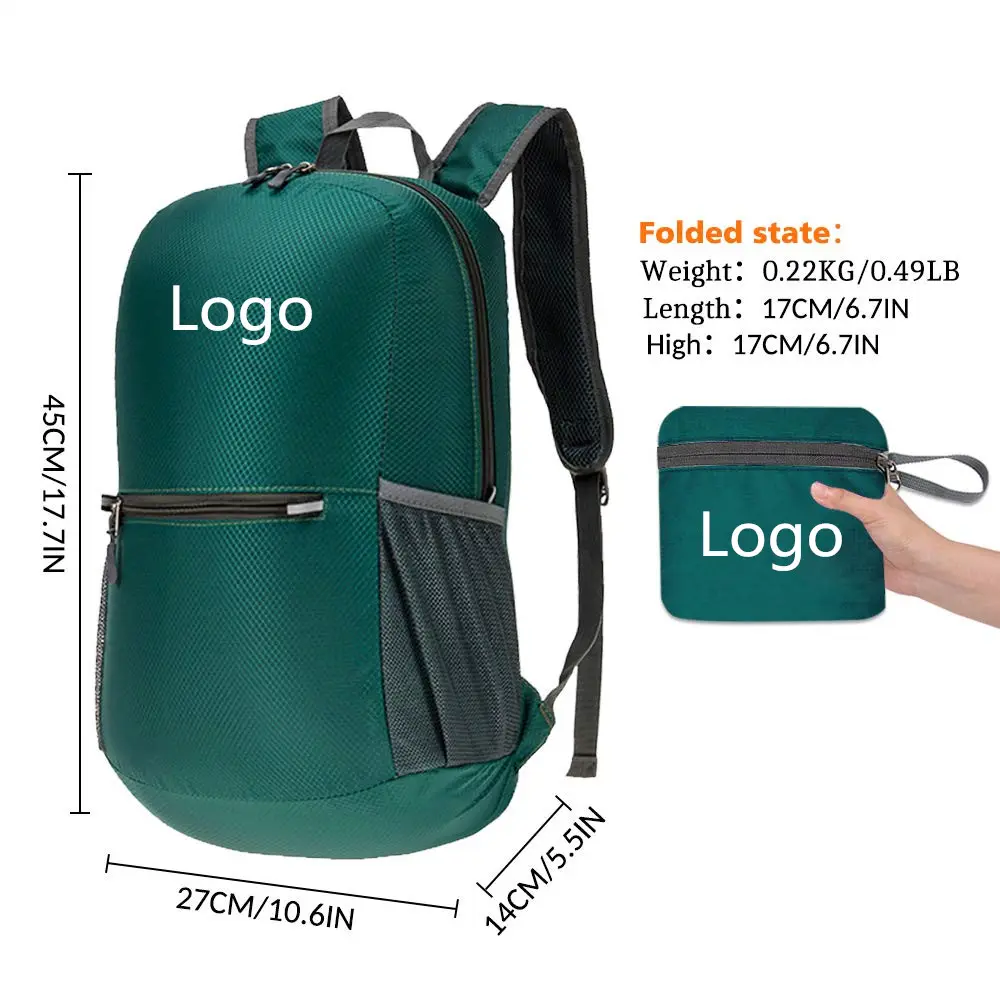 WQ Ultra Lightweight Foldable Backpack Packable Durable Daypack for Travel Camping Hack Handy Foldable Camping Outdoor Backpack