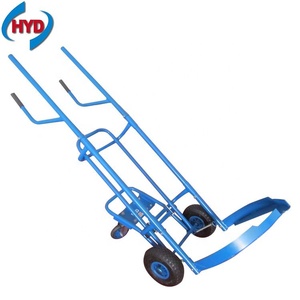 Carro de mano de 4 ruedas neumáticas para transporte de neumáticos Estructura cerrada de hierro metálico con soporte OEM personalizado - Product Image 5