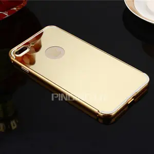 Lüks alüminyum çerçeve ince Metal ayna Ultra ince arka kapak kılıf Apple iPhone 7 8 artı X/XS XR 11 12 13 14 Pro Max