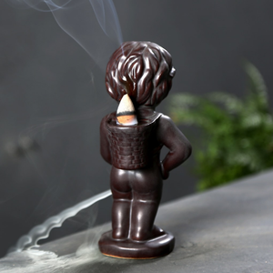 Creative purple Sands Ceramic Pissing Boy <strong>Back</strong> <strong>Flow</strong> <strong>Incense</strong> <strong>burner</strong> - Product Image 2