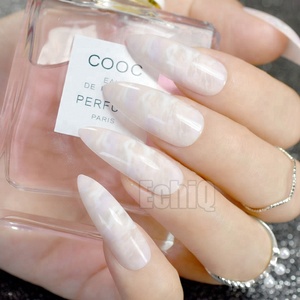 <span class=keywords><strong>Uñas</strong></span> de Gel Plástico, <span class=keywords><strong>Uñas</strong></span> Postizas Superlargas con Diseño de Nubes <span class=keywords><strong>Blancas</strong></span>, Puntas Puntiagudas, Color Claro, Cobertura Completa, 24 Piezas con Pegamento y Adhesivo - Product Image 5