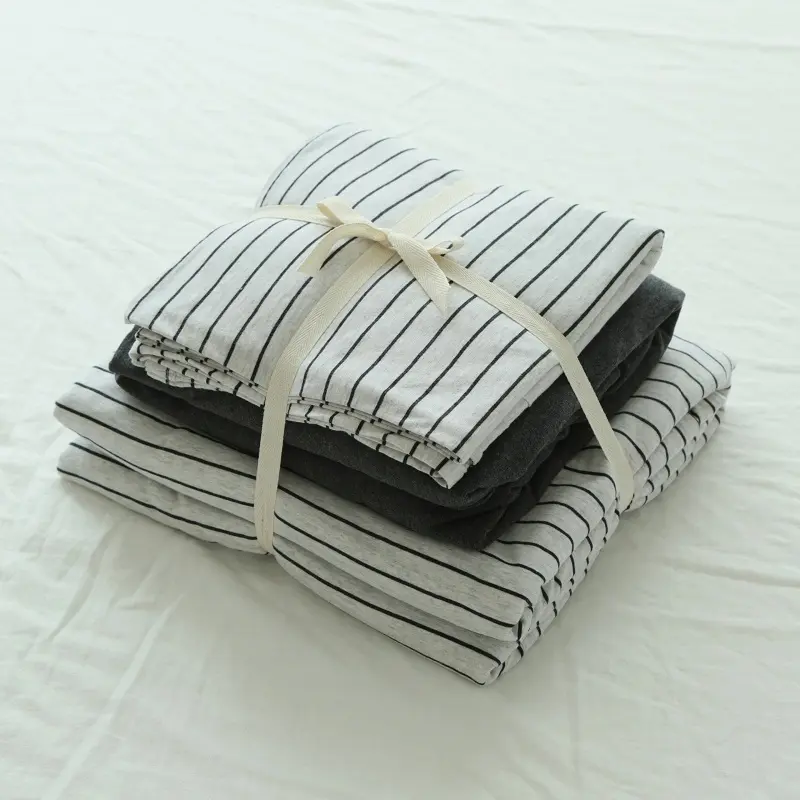 Colorful 100% Jersey di Cotone lenzuolo set di biancheria da letto Con Copripiumino