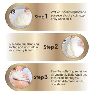 Baño y ducha esponja cepillo 2 en 1 de cara y cuerpo EXFOLIANTE SUAVE cuerpo piel 100% mejor limpiador de silicona cuerpo cepillo para el baño - Product Image 5
