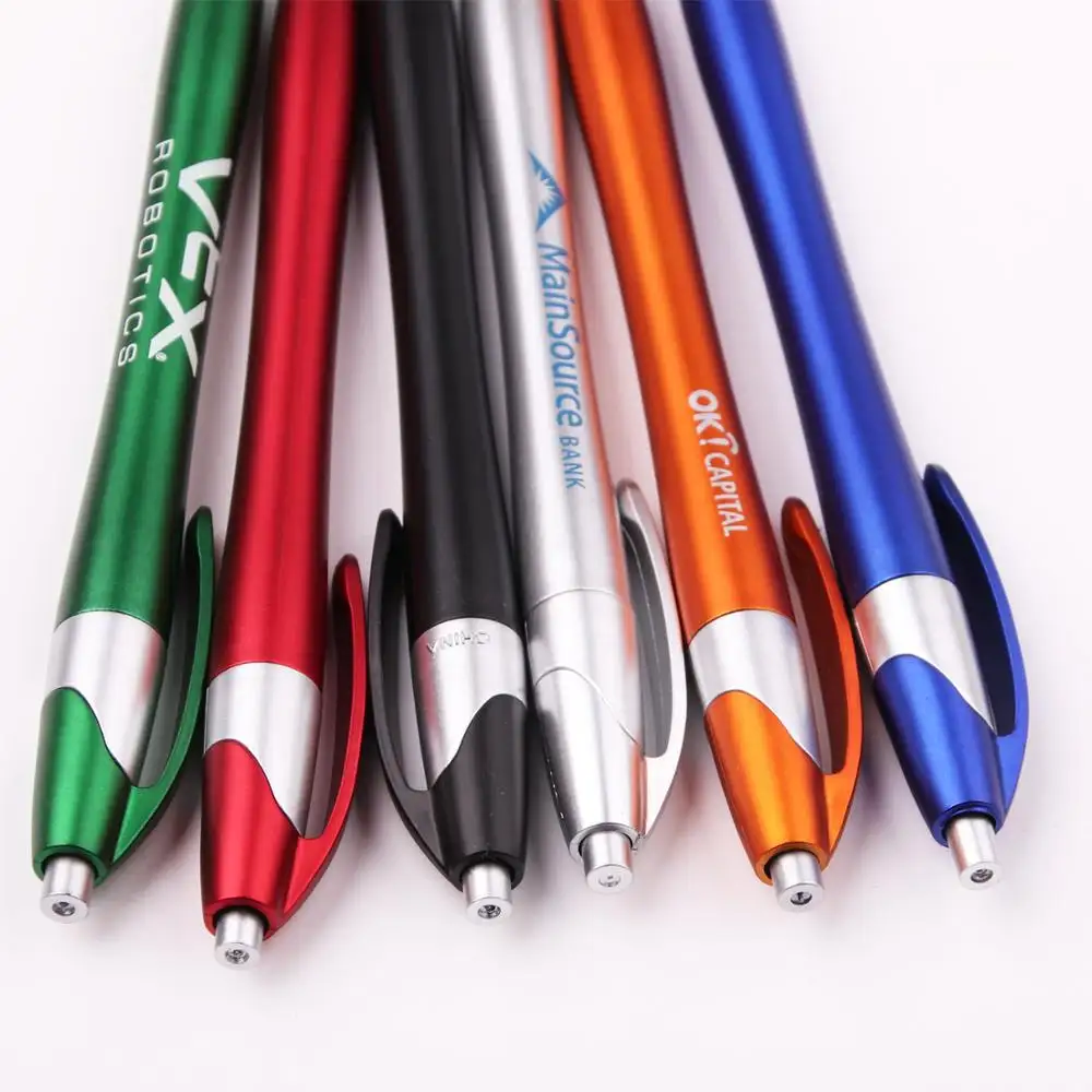 Name Pen Custom Logo Promotional Pen Touch Screen Pen Logo Mobile Plastic Ballpoint Pen With Slim Stylus Novelty 1.0mm Writing Width
