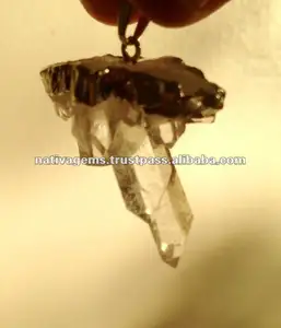 Природный кристалл кластерная Друза кулон с покрытием из Бразилии