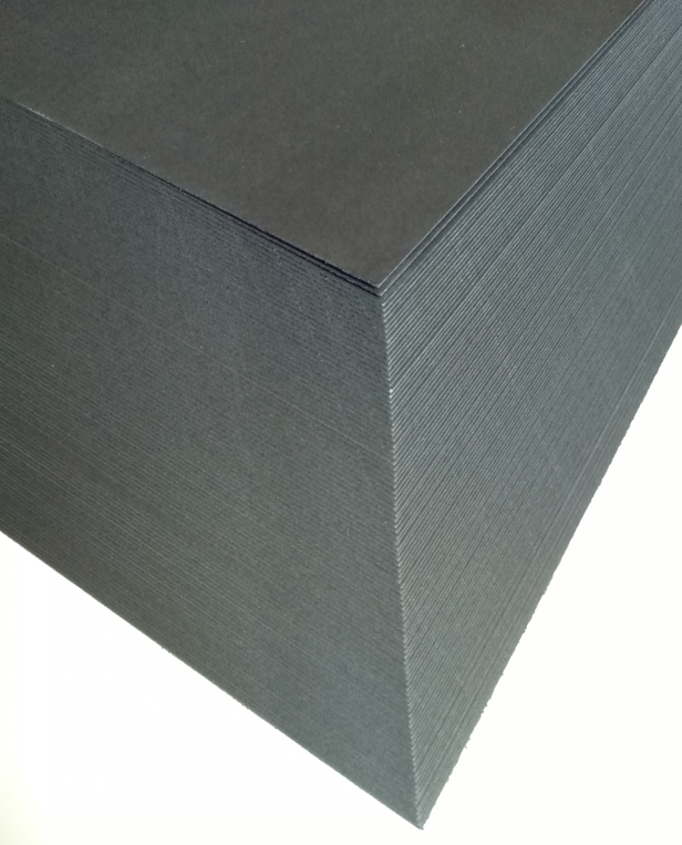 Black Cardboard Coating Packaging Grey Board Virgin Pulp Style PE Papercard Full Half Sizes 150g 230g 350g Paper Craft OEM