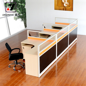 Estación de Trabajo Modular en Forma de L Extensible de Diseño Moderno para 4 Personas, con Estilo de Panel y Garantía de 5 Años para Muebles de Oficina - Product Image 2