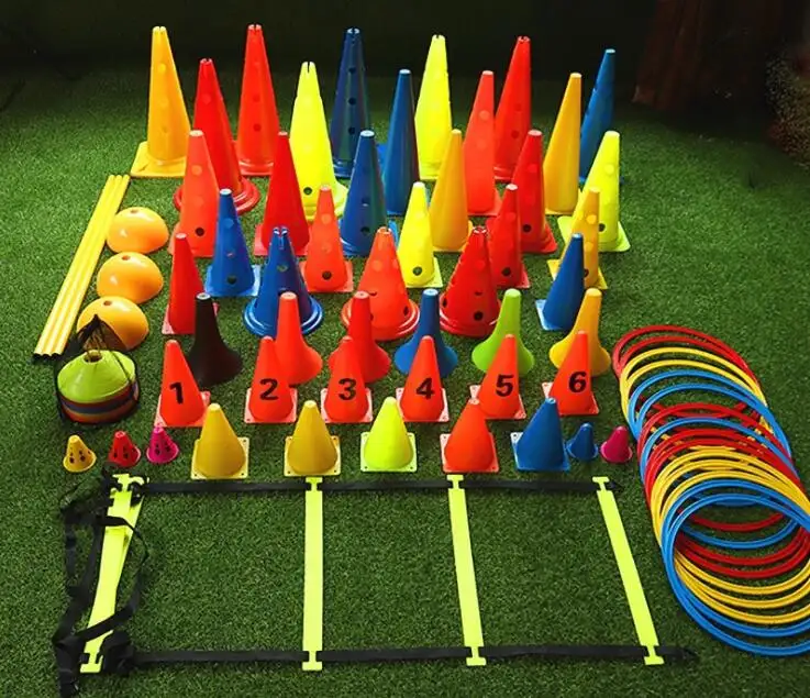 Cones esportivos para treinamento de futebol, equipamento de treino