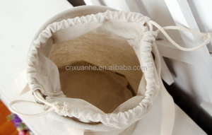 Nuevo bolso de compras de algodón de lona de color sólido ecológico impreso personalizado bolsa de compras de lona con cordón - Product Image 6