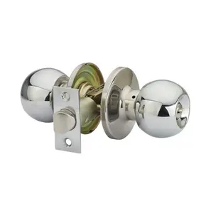 2023 Durable Round Brass Cylinder Stainless Steel Cylindrical Door Knob Lock Sets lock