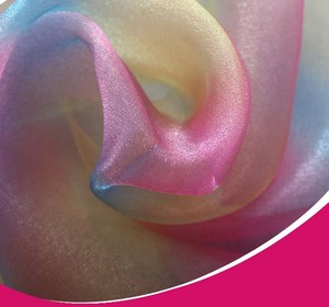 Europe Vente Chaude Décoration De Mariage 100% En Nylon Tissé Arc-En-Ciel <span class=keywords><strong>Neige</strong></span> Organza <span class=keywords><strong>Tissu</strong></span> - Product Image 2