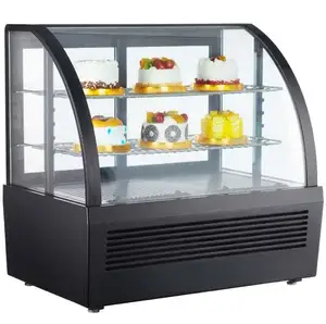 Luxirious piccolo contatore table top torta display 218l frigorifero refrigeratore frigorifero caso 98l per la vendita