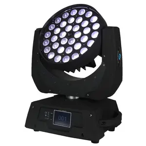 DMX 360 와트 4 in1 줌 wash led moving head 36x10 rgbw 빛