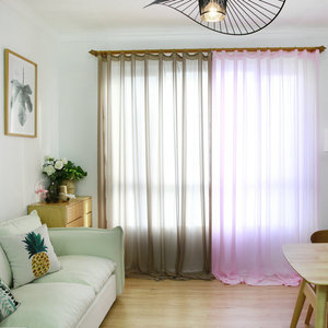 Sıcak satış ucuz perde fiyatı % 100% polyester vual kumaş windows sırf perdeleri