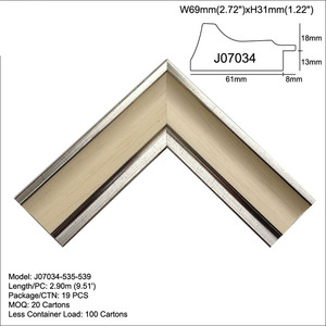 J07034 Series <strong>Gallery</strong> Brass Picture <strong>Frames</strong> with Black Mats Polystyrene Picture <strong>Frame</strong> Moulding Custom OEM ODM Manufacturer - Product Image 6