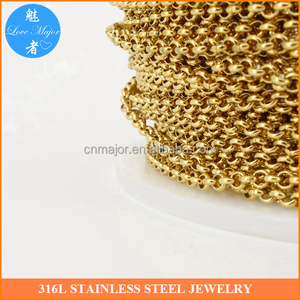 Bán Buôn Mạ Vàng 316 Thép Không Gỉ <span class=keywords><strong>Belcher</strong></span> Chuỗi 2.5 Mm Trong Spool Cho Đồ Trang Sức Thời Trang Làm - Product Image 4