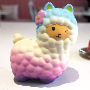 Giocattoli <span class=keywords><strong>Squishy</strong></span> Super Jumbo a Forma di Cavallo di Fango Profumati <span class=keywords><strong>Animali</strong></span> a Lenta Risalita Squishies a Forma di Alpaca - Product Image 5