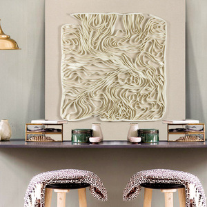 Thiết Kế Sáng Tạo 3D Đóng Khung Tường Nghệ Thuật Cài Đặt Hỗn Hợp Phương Tiện Truyền Thông Vải Tác Phẩm Nghệ Thuật Trang Trí Nội Thất Trang Trí Khách Sạn Wall Fiber Decor - Product Image 5