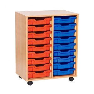 Armadio di stoccaggio per giocattoli per bambini in legno per scuola <span class=keywords><strong>Montessori</strong></span> educativo rimovibile di alta qualità con 10 vassoi poco profondi - Product Image 6