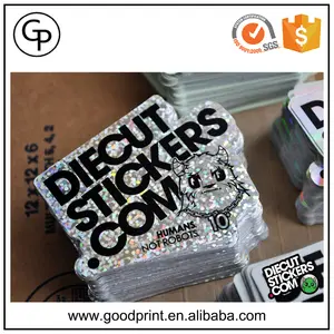 Cheap price custom made priting glitter vinyl sticker made in China