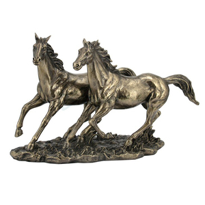 Escultura grande de Metal fundido para jardín, 5 caballos de bronce, caballos <span class=keywords><strong>salvajes</strong></span> - Product Image 4