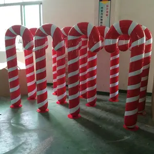 Large Outdoor Fiberglass Christmas Decoration Commercial Candy Cane Angel Reindeer Shape Lights For The Holiday Season