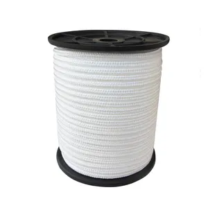 Factory price white 8mm braided polypropylene mooring rope