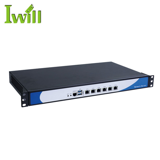 Latest 1U Rackmount IPBX Server Cloud Computing Mini PC with 3855U CPU 6 Lan Port