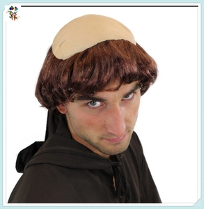 Lễ Hội Halloween Thời Trung Cổ Tu Sĩ Tonsure Trang Phục Dự Tiệc Cho Nam Tóc Giả HPC-1211 - Product Image 2