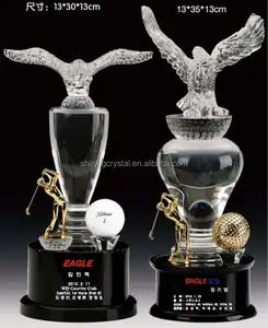 Nieuwe Collectie Metal Eagle Kristallen Trofee Award Voor Golf Evenementen