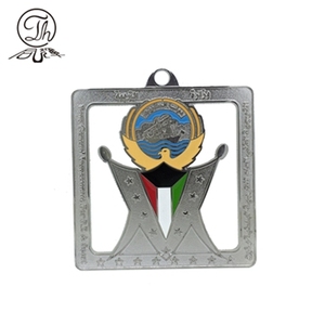 Chine Fabrication Pas Cher En Gros Personnalisé En Métal Médaille D'argent Médaille De <span class=keywords><strong>La</strong></span> Police - Product Image 1