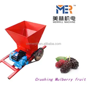Automatic Electric Vineyard Grape machine fruit juice peeling crushing by hand small home using mulberry