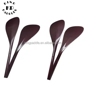 Red kevlar gloss finish carbon outrigger canoe paddles