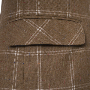 MA104 (Veste + Gilet + Pantalon) Haute Qualité Hommes Costumes Mode Grille Stripe Hommes Slim Fit Affaires Marié Smoking Hommes <span class=keywords><strong>Costume</strong></span> De Mariage - Product Image 5