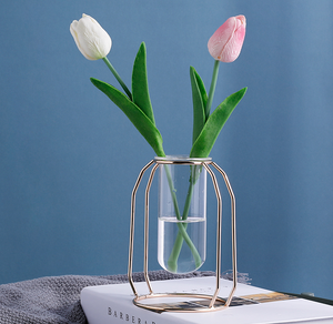 <span class=keywords><strong>Vaso</strong></span> in Vetro Trasparente Economico per Idroponica, Decorazione Casa e Matrimoni, <span class=keywords><strong>con</strong></span> Supporto Oro Rosa - Product Image 3