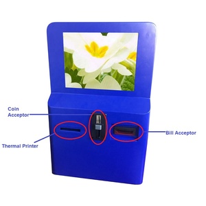 Quiosco de pago con pantalla táctil de pedido automático montado en la pared con impresora térmica de 80mm/aceptador de efectivo/billetes que funciona con monedas - Product Image 4