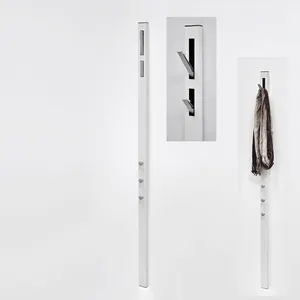 Modern Wall Mounted Collapsible <b>Coat</b> <b>Rack</b> with 3 <b>Hooks</b> Chrome Plated for Gym & Hotel Use - Product Image 1