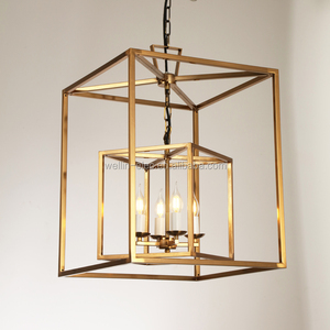 Retro Light Fixture 4 Lampadine Candela lampadario Big Del Pendente Lampade A <span class=keywords><strong>Soffitto</strong></span> Iron Works Oliato Bronzo Foyer Pendente Del Lampadario A Bracci - Product Image 2
