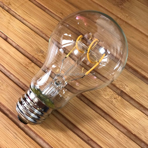 Bombilla <span class=keywords><strong>LED</strong></span> de filamento curvada A60 de <span class=keywords><strong>4W</strong></span>, luz de filamento <span class=keywords><strong>LED</strong></span> en espiral E26 <span class=keywords><strong>E27</strong></span> - Product Image 4