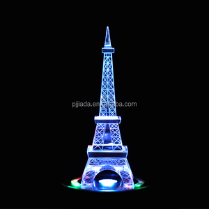 Tour eiffel en cristal gravé au laser <span class=keywords><strong>3d</strong></span>, cube souvenir, cadeau de vacances, cadeau de mariage, bon marché, tour Eiffel, de grande taille - Product Image 2