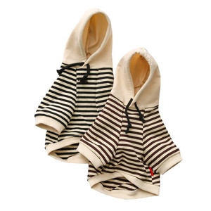 Sweat-shirt à capuche à rayures pour animaux de compagnie, vêtements pour chiens assortis au <span class=keywords><strong>manteau</strong></span> assorti pour chiens et mamans - Product Image 3