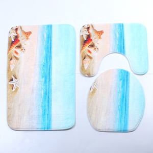 Set <span class=keywords><strong>di</strong></span> 3 Tappetini da <span class=keywords><strong>Bagno</strong></span> <span class=keywords><strong>di</strong></span> <span class=keywords><strong>Lusso</strong></span> in Flanella Ecologica con Stampa Personalizzata Ocean, Produzione Industriale, Vendita all'Ingrosso - Product Image 3