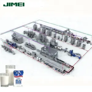 Planta de produção de leite orgânica uht, equipamento de fábrica sem açúcar para leite/leite de baixo gordura