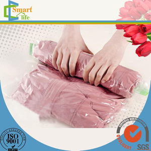 Mano roll up ziplock para maletas de viaje bolsa de viaje ropa de ahorro de espacio portable hermética de plástico del oem - Product Image 5