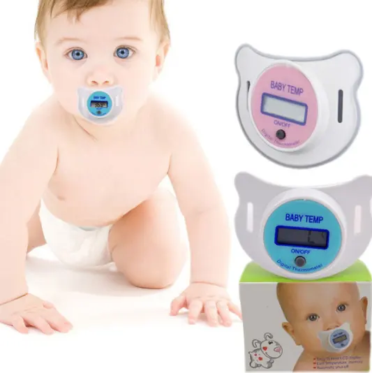 Baby Pacifier temperature gauge to comfort the baby side temperature safe and convenient temperature measurement