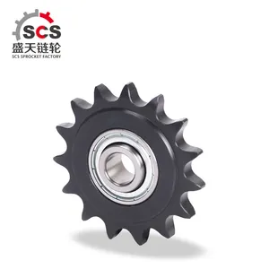 Carbon steel chain sprocket with bearing for machinery drive